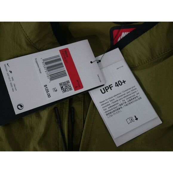 Nike Men’s Tech Woven Utility Vest Green Zip-Up UPF 40+  Jacket Size L - Picture 5 of 6